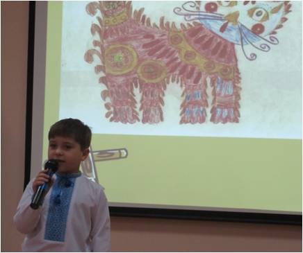 A child reciting a poem