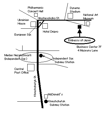 Embassy location map