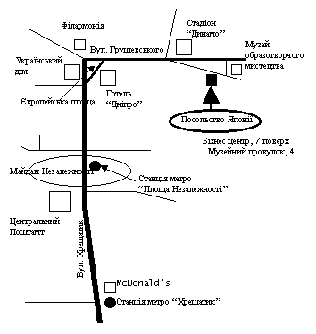 Карта розміщення посольства
